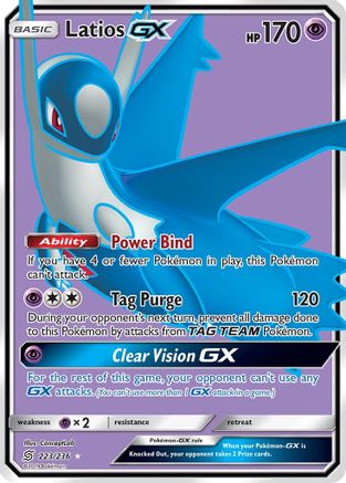 Latios GX (Full Art) (/236) Holofoil [SM: Unified Minds] Pokemon Single Pokémon