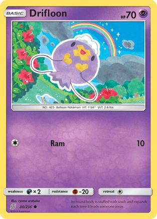 Drifloon (80/236) Reverse Holofoil [SM: Unified Minds] Pokemon Single Pokémon