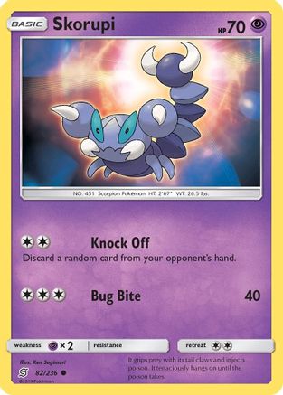 Skorupi (/236) [SM: Unified Minds] Pokemon Single Pokémon