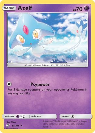 Azelf (85/236) Reverse Holofoil [SM: Unified Minds] Pokemon Single Pokémon