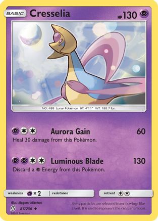 Cresselia (87/236) Reverse Holofoil [SM: Unified Minds] Pokemon Single Pokémon