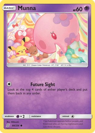 Munna (88/236) Reverse Holofoil [SM: Unified Minds] Pokemon Single Pokémon