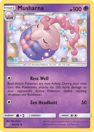 Musharna (89/236) [SM: Unified Minds] Pokemon Single Pokémon