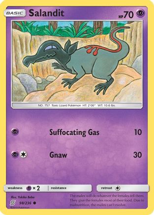 Salandit (98/236) Reverse Holofoil [SM: Unified Minds] Pokemon Single Pokémon