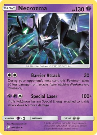 Necrozma (101/236) Reverse Holofoil [SM: Unified Minds] Pokemon Single Pokémon