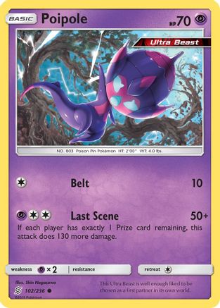 Poipole (102/236) Reverse Holofoil [SM: Unified Minds] Pokemon Single Pokémon