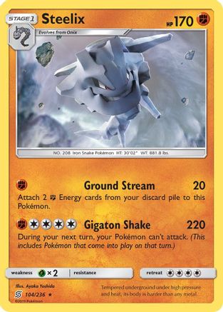 Steelix (104/236) [SM: Unified Minds] Pokemon Single Pokémon
