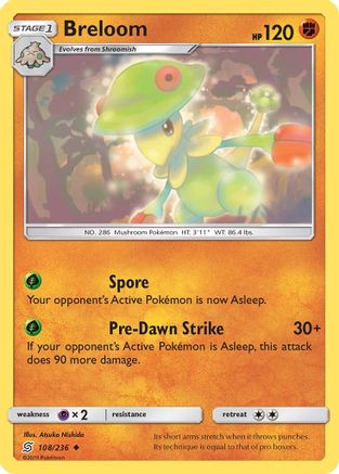 Breloom (108/236) Reverse Holofoil [SM: Unified Minds] Pokemon Single Pokémon