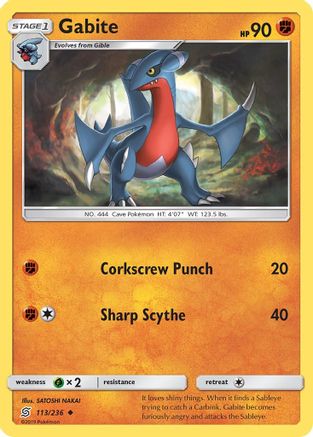 Gabite (/236) Reverse Holofoil [SM: Unified Minds] Pokemon Single Pokémon