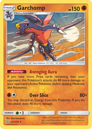 Garchomp (114/236) Holofoil [SM: Unified Minds] Pokemon Single Pokémon