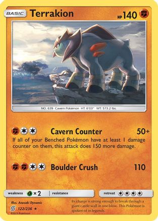 Terrakion (/236) Reverse Holofoil [SM: Unified Minds] Pokemon Single Pokémon