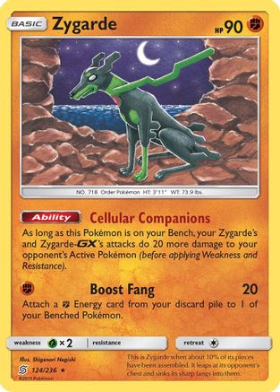 Zygarde (124/236) Reverse Holofoil [SM: Unified Minds] Pokemon Single Pokémon