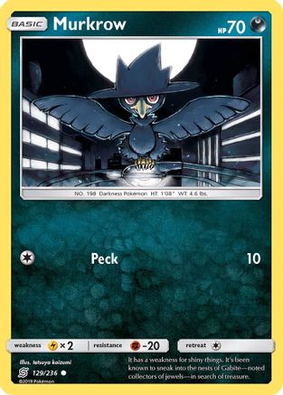 Murkrow (129/236) Reverse Holofoil [SM: Unified Minds] Pokemon Single Pokémon