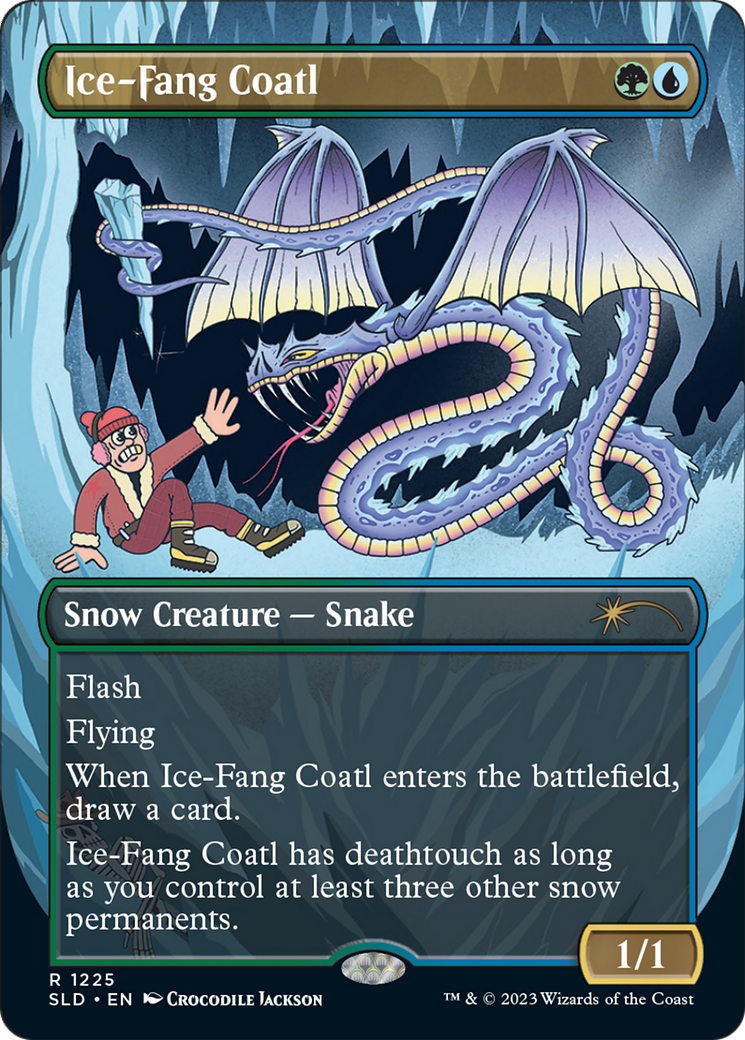 Ice-Fang Coatl (SLD-1225) [Secret Lair] Drop (Borderless) MTG Single Wizards of the Coast