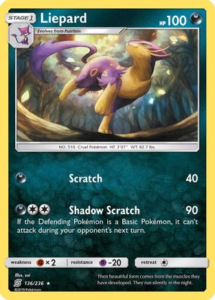Liepard (/236) Reverse Holofoil [SM: Unified Minds] Pokemon Single Pokémon