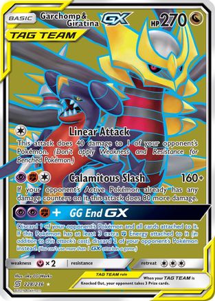 Garchomp & Giratina GX (Full Art) (/236) Holofoil [SM: Unified Minds] Pokemon Single Pokémon