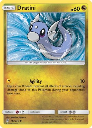 Dratini (147/236) Reverse Holofoil [SM: Unified Minds] Pokemon Single Pokémon