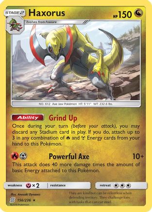 Haxorus (/236) Reverse Holofoil [SM: Unified Minds] Pokemon Single Pokémon