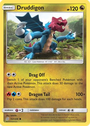 Druddigon (157/236) Reverse Holofoil [SM: Unified Minds] Pokemon Single Pokémon
