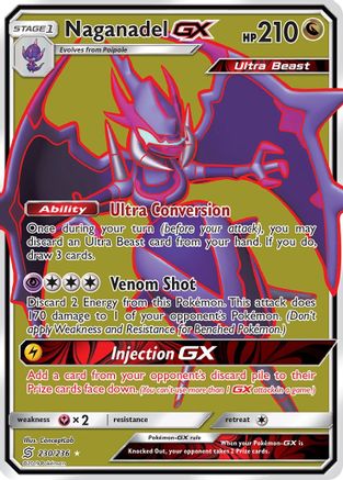 Naganadel GX (Full Art) (/236) Holofoil [SM: Unified Minds] Pokemon Single Pokémon