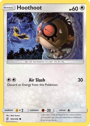 Hoothoot (165/236) Reverse Holofoil [SM: Unified Minds] Pokemon Single Pokémon