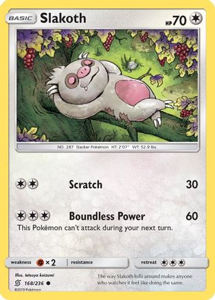 Slakoth (168/236) Reverse Holofoil [SM: Unified Minds] Pokemon Single Pokémon