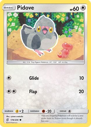 Pidove (174/236) Reverse Holofoil [SM: Unified Minds] Pokemon Single Pokémon