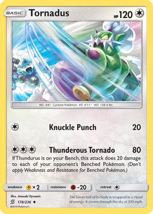 Tornadus (/236) Reverse Holofoil [SM: Unified Minds] Pokemon Single Pokémon