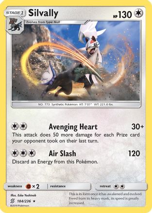 Silvally (184/236) Holofoil [SM: Unified Minds] Pokemon Single Pokémon