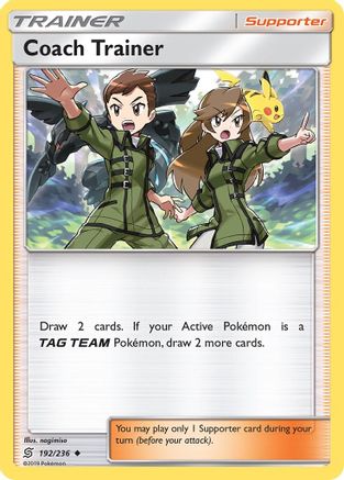 Coach Trainer (192/236) Reverse Holofoil [SM: Unified Minds] Pokemon Single Pokémon