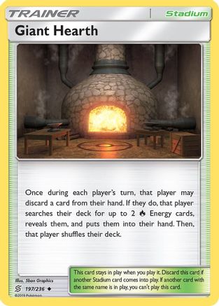 Giant Hearth (197/236) Reverse Holofoil [SM: Unified Minds] Pokemon Single Pokémon