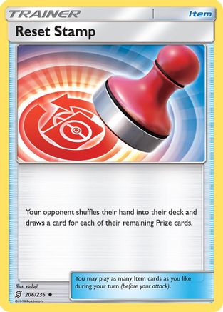 Reset Stamp (206/236) Reverse Holofoil [SM: Unified Minds] Pokemon Single Pokémon