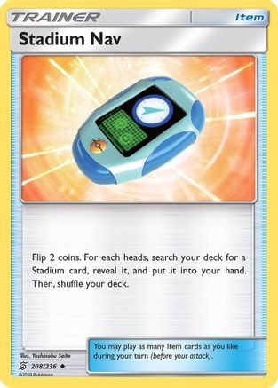 Stadium Nav (208/236) Reverse Holofoil [SM: Unified Minds] Pokemon Single Pokémon