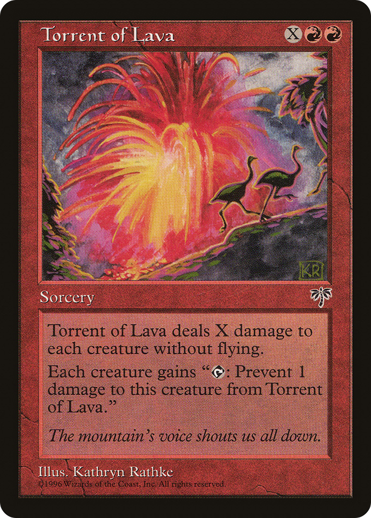 Torrent of Lava (MIR-199) [Mirage] MTG Single Wizards of the Coast