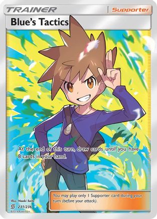 Blue's Tactics (Full Art) (/236) Holofoil [SM: Unified Minds] Pokemon Single Pokémon