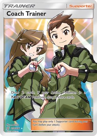 Coach Trainer (Full Art) (/236) Holofoil [SM: Unified Minds] Pokemon Single Pokémon