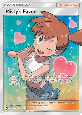 Misty's Favor (Full Art) (/236) Holofoil [SM: Unified Minds] Pokemon Single Pokémon