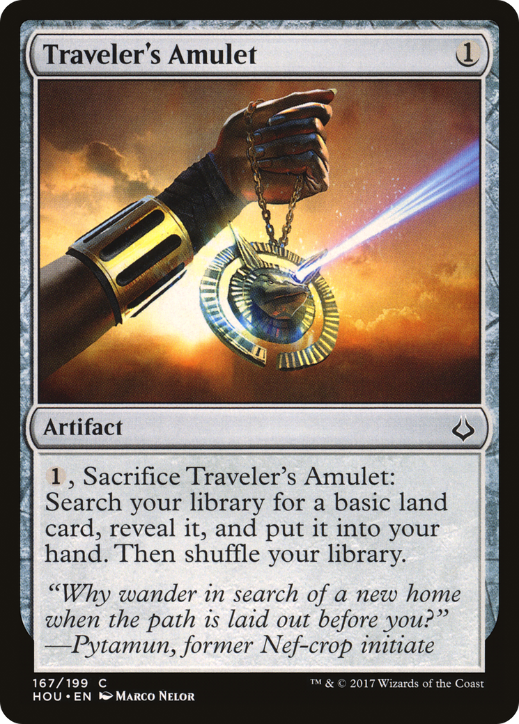 Traveler's Amulet (HOU-167) [Hour of Devastation] Foil MTG Single Wizards of the Coast