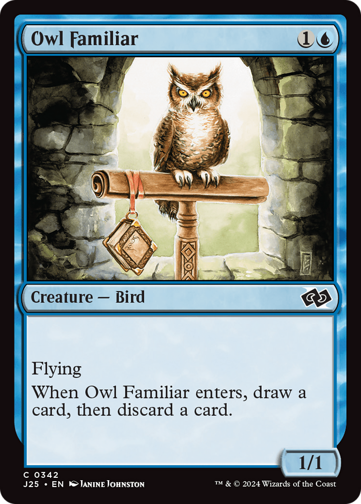 Owl Familiar (J25-342) [Foundations Jumpstart] MTG Single Wizards of the Coast
