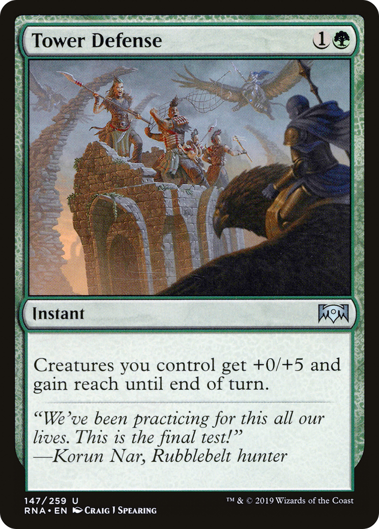 Tower Defense (RNA-147) [Ravnica Allegiance] Foil MTG Single Wizards of the Coast
