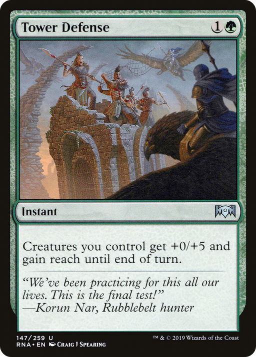 Tower Defense (RNA-147) [Ravnica Allegiance] Foil MTG Single Wizards of the Coast