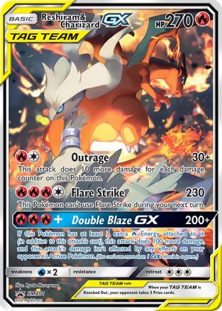 Reshiram & Charizard GX SM201/248 Holofoil [SM: Black Star Promos] Pokemon Single Pokémon