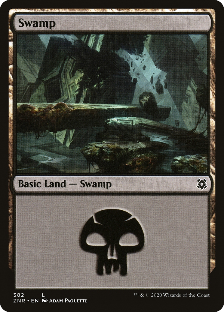 Swamp (ZNR-382) [Zendikar Rising] Foil MTG Single Wizards of the Coast