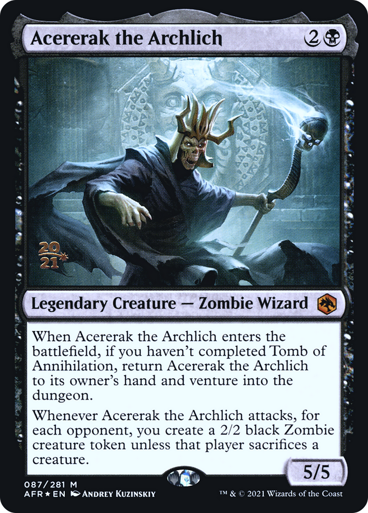 Acererak the Archlich (PRE-087) [Adventures in the Forgotten Realms Promos] Foil MTG Single Wizards of the Coast