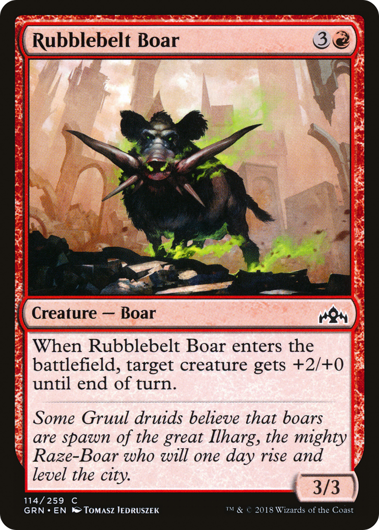 Rubblebelt Boar (GRN-114) [Guilds of Ravnica] Foil MTG Single Wizards of the Coast