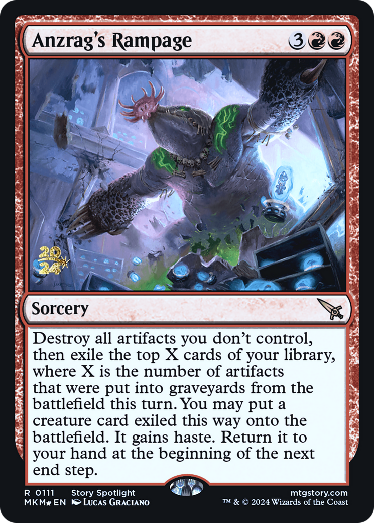 Anzrag's Rampage (PRE-111) [Murders at Karlov Manor Promos] Foil MTG Single Wizards of the Coast