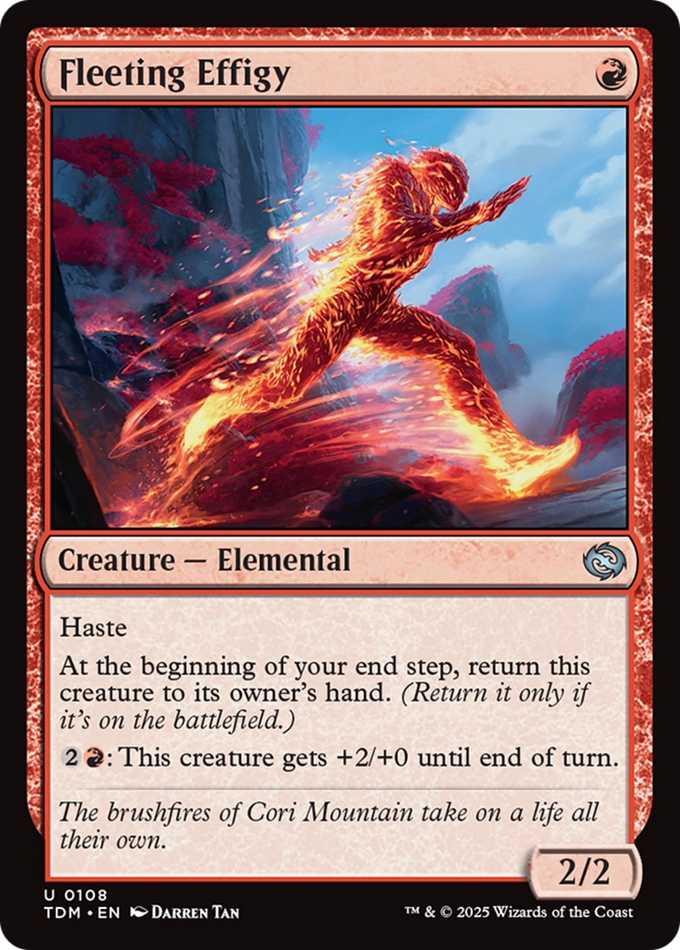 Fleeting Effigy (TDM-108) [Tarkir: Dragonstorm] MTG Single Wizards of the Coast