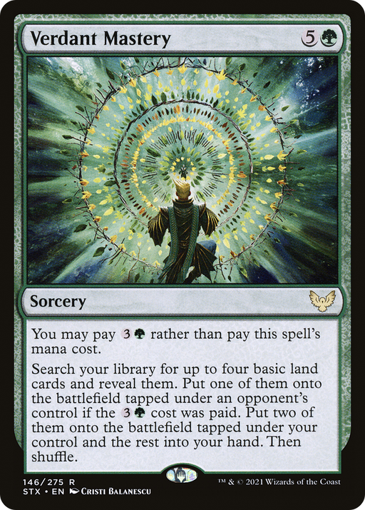Verdant Mastery (STX-146) [Strixhaven: School of Mages] Foil MTG Single Wizards of the Coast