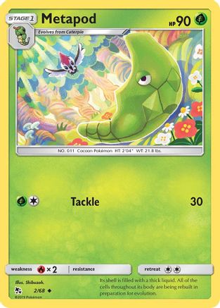 Metapod (2/68) Reverse Holofoil [SM: Hidden Fates] Pokemon Single Pokémon