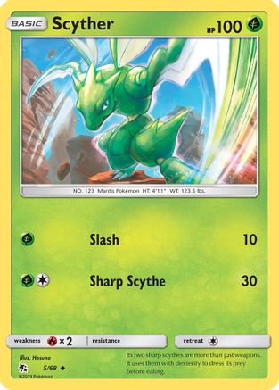 Scyther (5/68) Reverse Holofoil [SM: Hidden Fates] Pokemon Single Pokémon